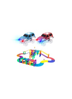 PicassoTiles Picasso Magnetic Race Track 50-Pieces | Building Blocks | Educational Toy Set | Construction Building Kit for Child Brain Development  - Image 2