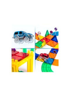 PicassoTiles Picasso Magnetic Race Track 50-Pieces | Building Blocks | Educational Toy Set | Construction Building Kit for Child Brain Development  - Image 4