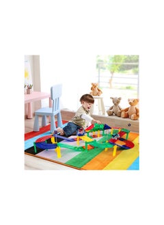 PicassoTiles Picasso Magnetic Race Track 50-Pieces | Building Blocks | Educational Toy Set | Construction Building Kit for Child Brain Development  - Image 5