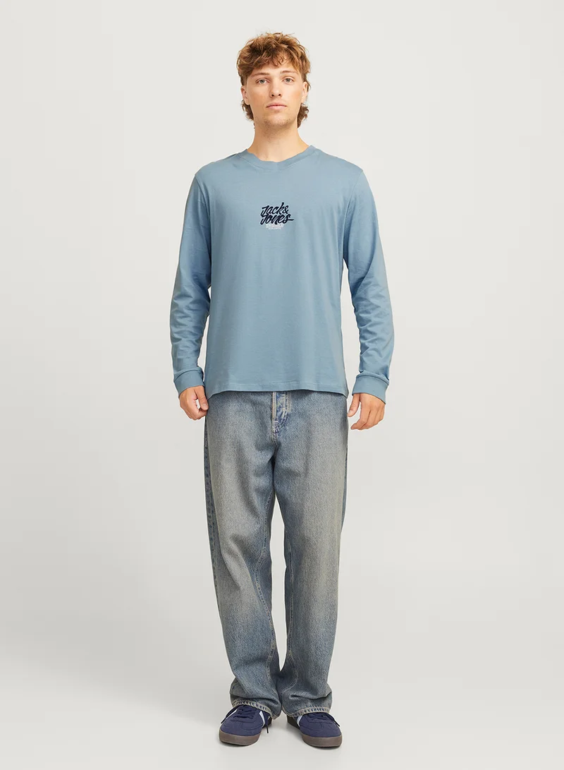 جاك اند جونز Graphic Crew Neck Sweatshirt