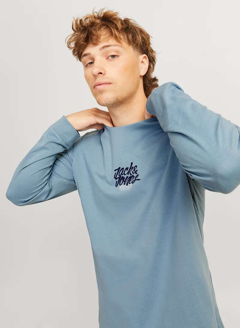 جاك اند جونز Graphic Crew Neck Sweatshirt