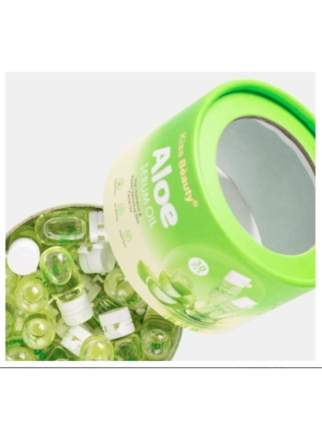 Kiss Beauty Kiss Beauty Aloe Vera Facial Serum in Aloe Vera Serum Oil Capsules 30 x 2ml - Image 4