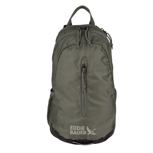Eddie Bauer Stowaway Packable Sling Bag Foldable Travel Outdoor Lightweight Compact Everyday Carry Ripstop Nylon 10L Spruce Green - Image 1