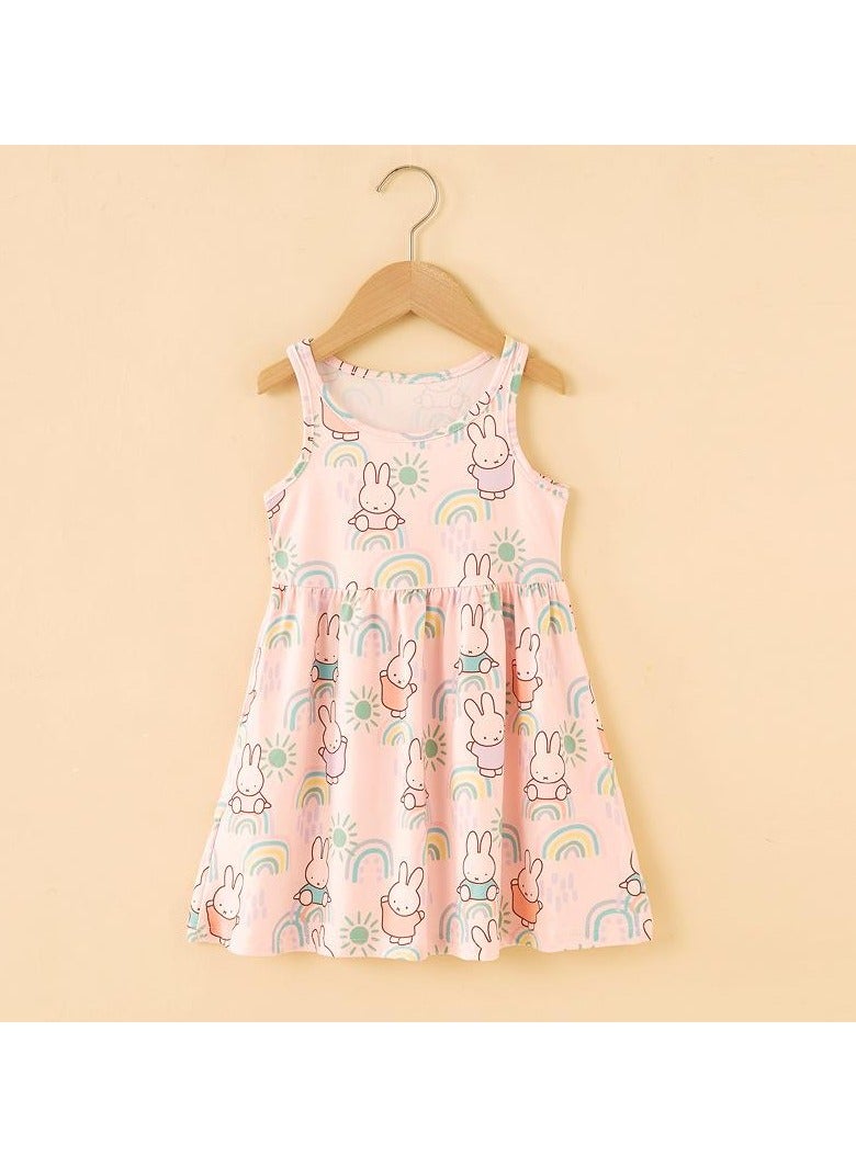 Loquat Summer Girls' Universal Printed A-line Dress 1PCS  - Image 1