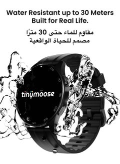 Tinymoose Atlas Smartwatch | AMOLED Display, GPS, AI-Powered Fitness Tracking, 15-Day Battery Life, Heart Rate & SpO2 Monitor, 30M Water Resistant, Bluetooth Calling, Super Responsive Touchscreen, for Android & iOS – Midnight Black - pzsku/Z69AF3A61F081D590AB1DZ/45/1741279462/baa4716e-eee1-4812-97ba-be6b7b0ff737