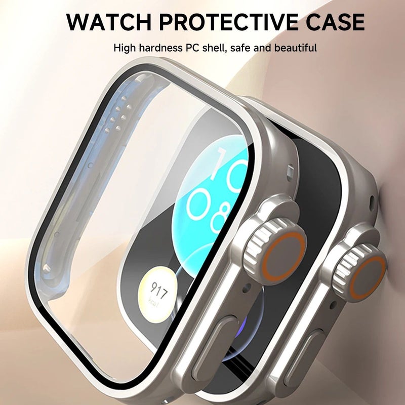 أحزمة نايلون سوداء وملونة مع غطاء من الزجاج المقوى لحافظة ساعة Huawei Watch Fit 4 Pro - Image 2