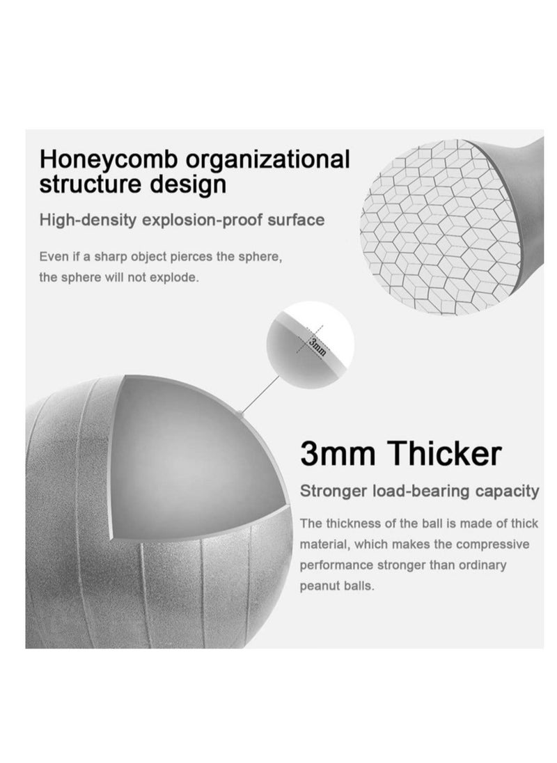 ماركة غير محددة - Peanut Ball, Exercise Yoga Balance Stability Sitting Anti Burst Ball for Labor Birthing, Kids Sensory Toys, Home u0026 Gym Fintness, Include Pump Strap - Image 1