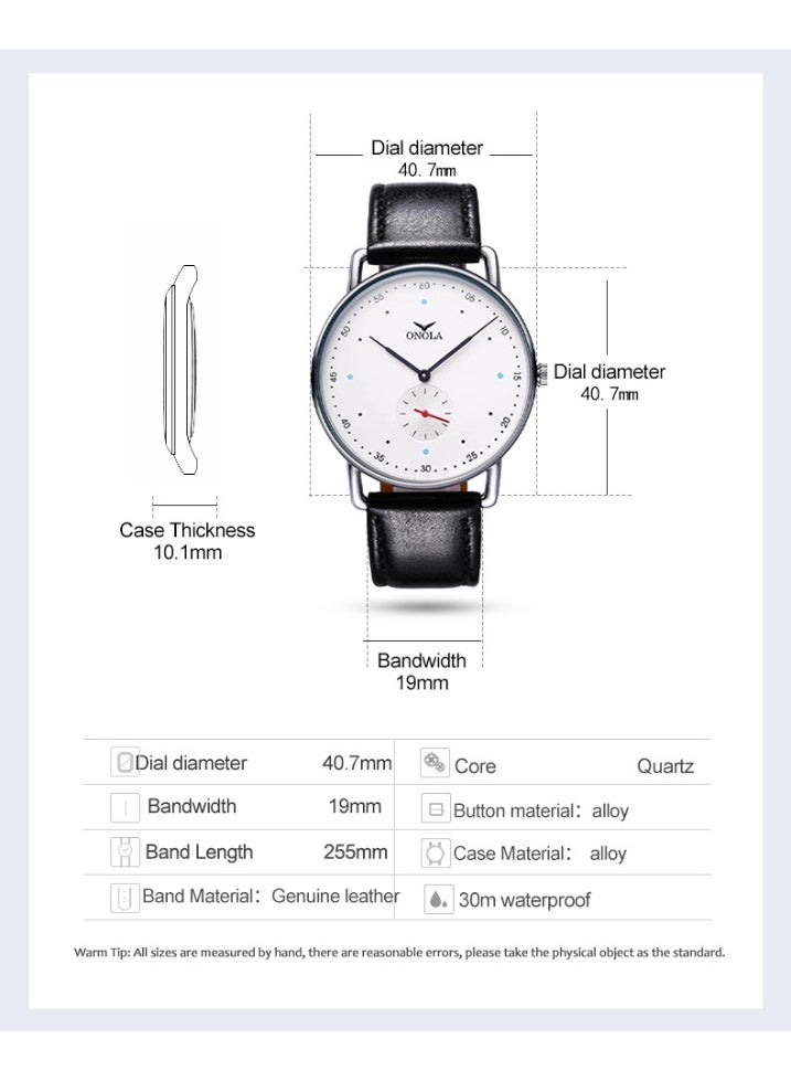 أونولا ساعة كوارتز طلابية بسيطة، عملية، فائقة الرقة - Image 5