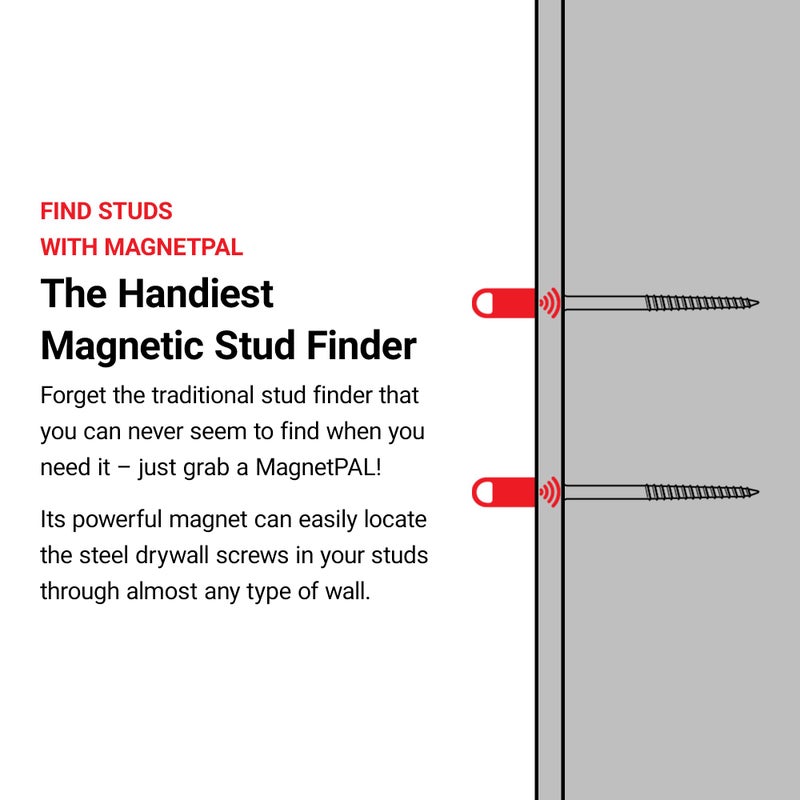 MagnetPal 3 pack Heavy-Duty Neodymium Anti-Rust Magnet, Best for Magnetic Stud Finder / Key Organizer / Indoor and Outdoor Multi Uses, Black with Key Ring (SP-MPM3BK) - Image 4