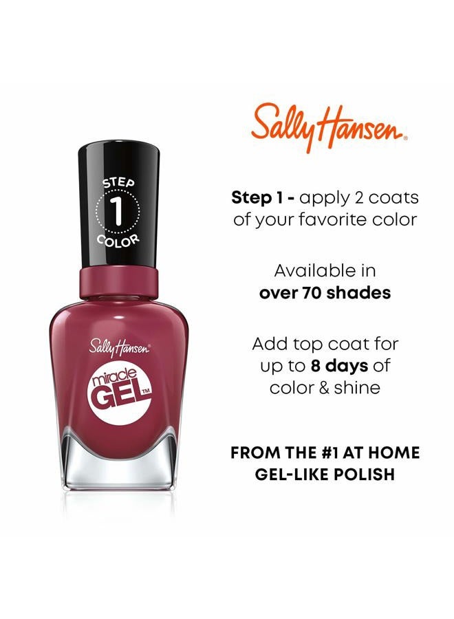 Sally Hansen Miracle Gel Nail Polish At-home gel manicure, Sweet Tea, Nude Shades - 14.7ml - Image 3