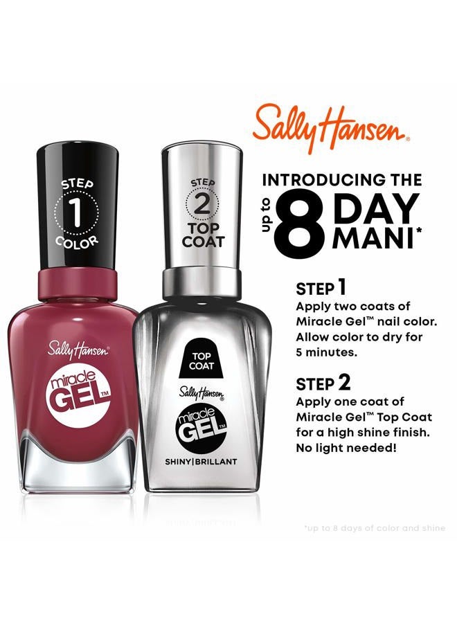 Sally Hansen Miracle Gel Nail Polish At-home gel manicure, Sweet Tea, Nude Shades - 14.7ml - Image 2