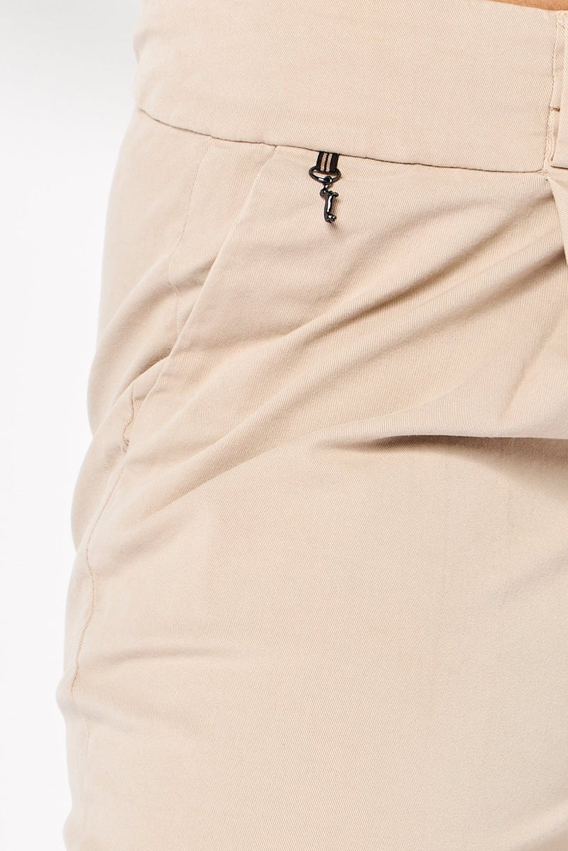 Harmont & Blaine Women Regular Fit Solid Chino Pants, Tan - Image 3