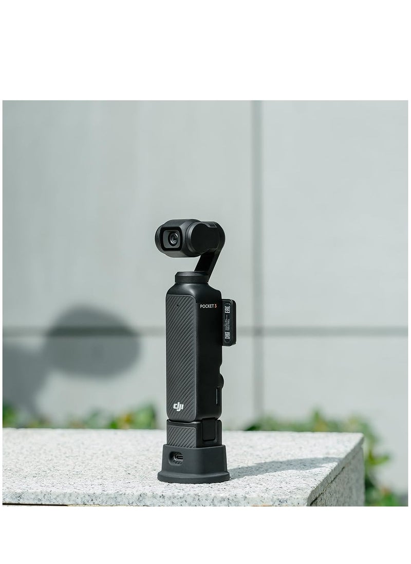 Generic - Silicone Anti-Slip Mounting Base Bracket Desktop Fixed Cradle Dock Compatible with DJI OSMO Pocket 3 Camera Adapter Accessories Parts Can Stand Charging Port for OSMO Pocket3 - Image 1