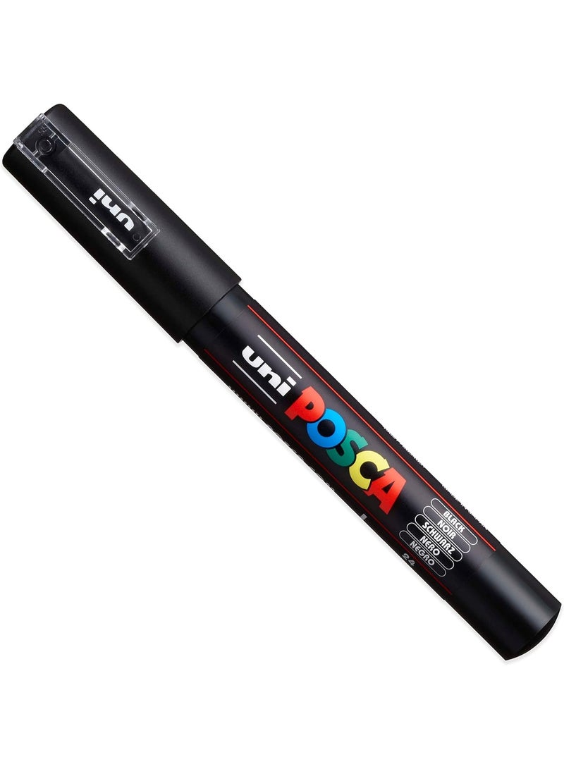 Uni Posca Extra Fine Bullet Tip Marker - Black PC-1M - Image 1