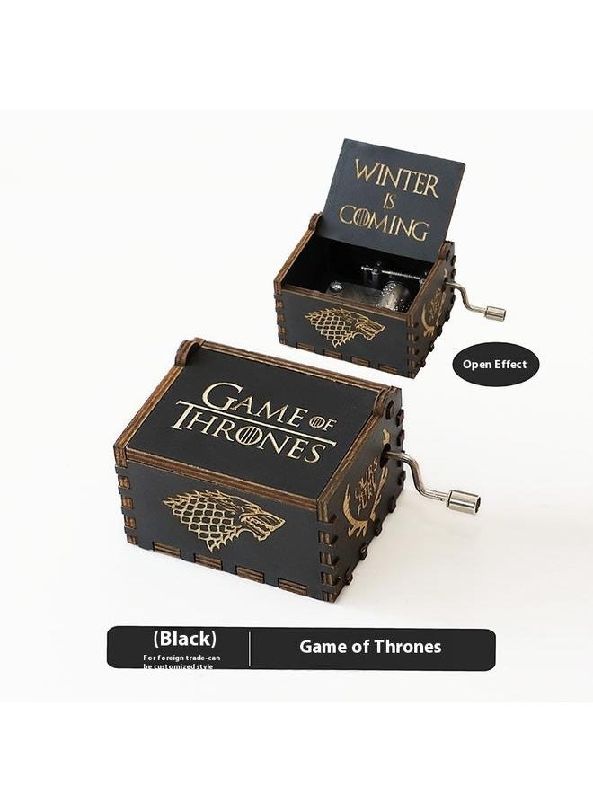 yongsheng Game Of Thrones Wonderful Classic Mini Hand Crank Style Wooden Music Box  - Image 1