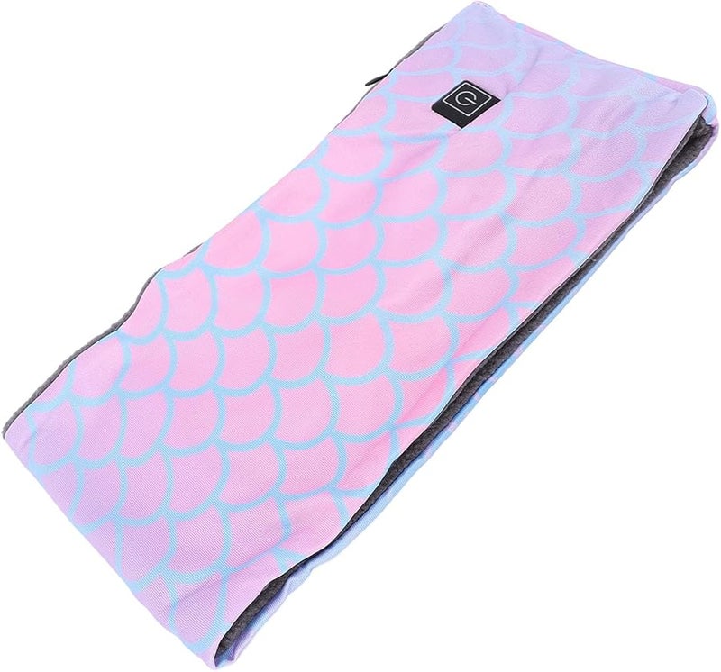 USB Heated Scarf Electric Neck Warmer for Winter Outdoor Cycling Men Women Pink Polyester - Image 3