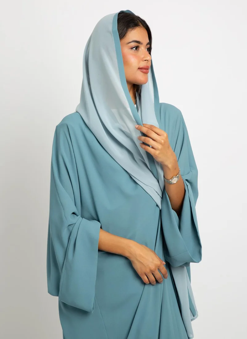 Kaafmeem Tiffany Blue Flowstyle Abaya
