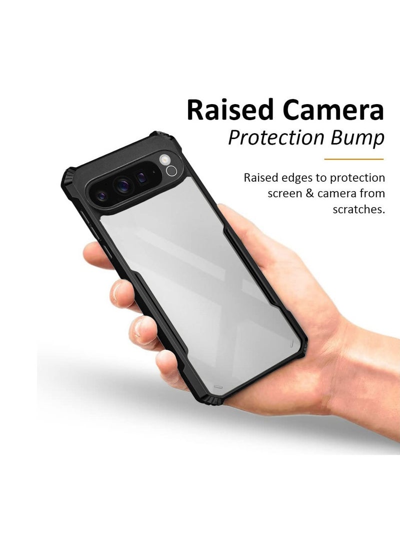Wtech Google Pixel 9 Pro XL 5G 2024 Hybrid TPU Silicone With Raised Armour Bumpers Slim Case Cover - Black  - Image 3