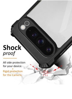 Wtech Google Pixel 9 Pro XL 5G 2024 Hybrid TPU Silicone With Raised Armour Bumpers Slim Case Cover - Black  - Image 4