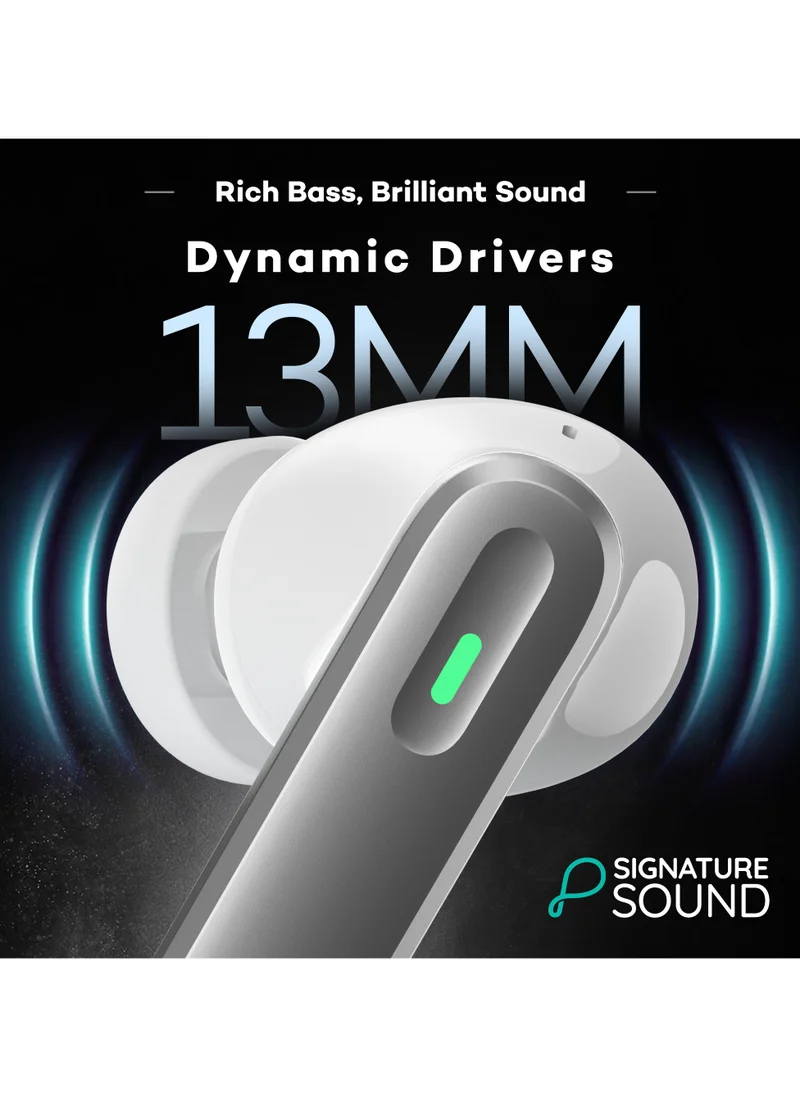 Pebble Euphoria ANC Earbuds Up to 35 dB | 30 Hrs Playtime with Quick Charge, Deep Base, ENC TWS, Quad Mics, Low Latency Mode , Active Noise Cancellation