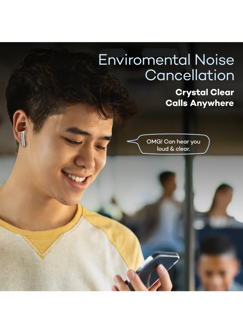 Pebble Euphoria ANC Earbuds Up to 35 dB | 30 Hrs Playtime with Quick Charge, Deep Base, ENC TWS, Quad Mics, Low Latency Mode , Active Noise Cancellation