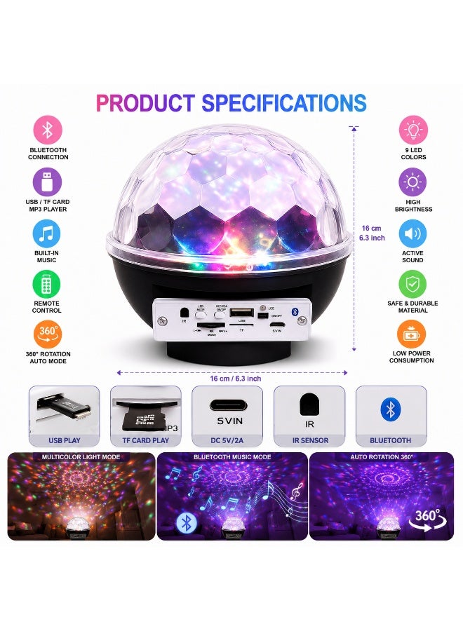 مصباح ليلي للأطفال بإضاءة LED متعددة الألوان مع بلوتوث ومكبر صوت مدمج وجهاز عرض ضوئي لغرفة الطفل – ديكور حضانة للأطفال – Baby Night Light - Image 2