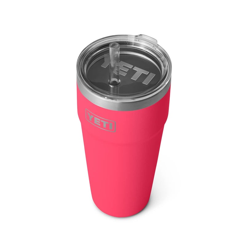 YETI Rambler 26 oz Straw Cup, Vacuum Insulated, Stainless Steel with Straw Lid, Bimini Pink - Image 1