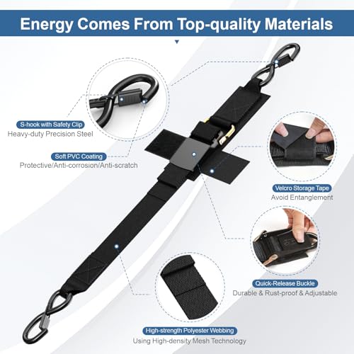 Oavostd 1208LB Heavy Duty Boat Tie Down Straps to Trailer, Anti-Corrosion 2" x 48" Adjustable Boat Trailer Straps for Trailering Safety with Jet Ski, Boat, Kayak, Pontoon, etc. - Image 3