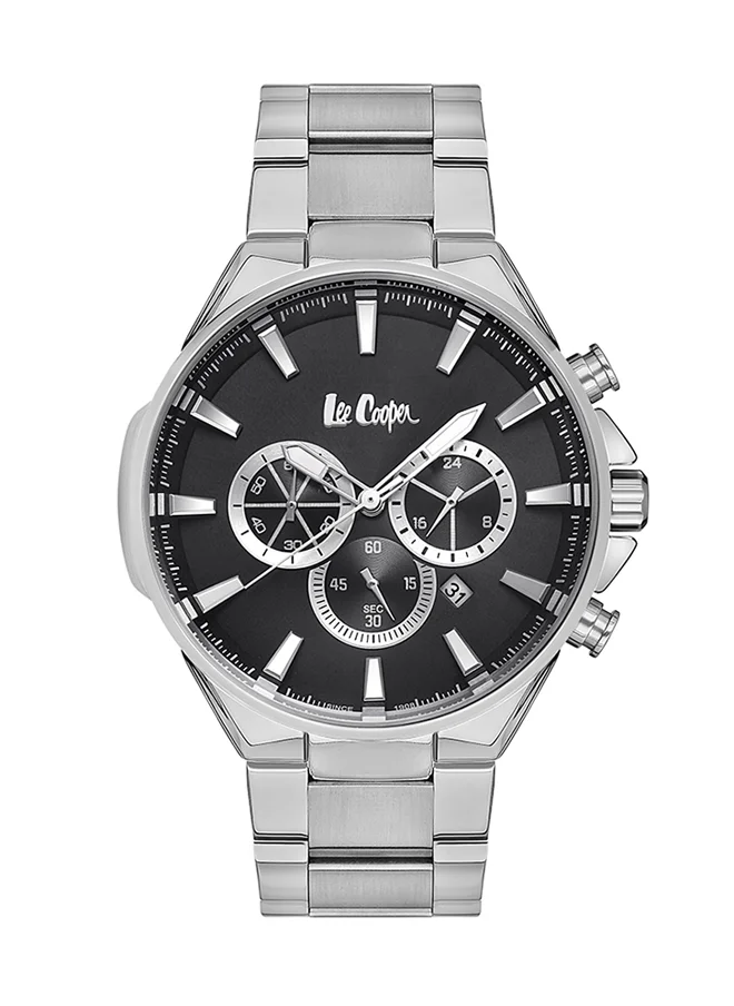 Lee Cooper Lee Cooper Men's Quartz Movement Watch, Multi Function Display and Metal Strap - LC06850.350, Silver