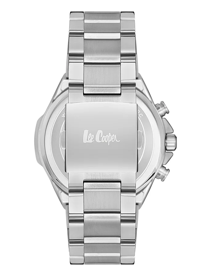 Lee Cooper Lee Cooper Men's Quartz Movement Watch, Multi Function Display and Metal Strap - LC06850.350, Silver