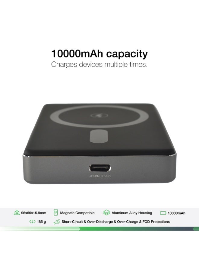 Dviced Ultrathin MagsafePower bank with 10000mAh capacity - Grey - Image 3