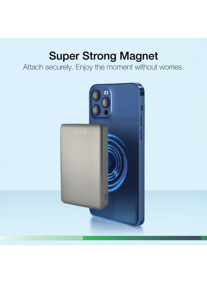 Dviced Ultrathin MagsafePower bank with 10000mAh capacity - Grey - Image 5