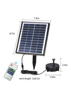 Y&D Solar Powered LED Fountain Water Pump Black/White/Grey Panel (22x19), (7.5 x4x6)centimeter  - Image 2