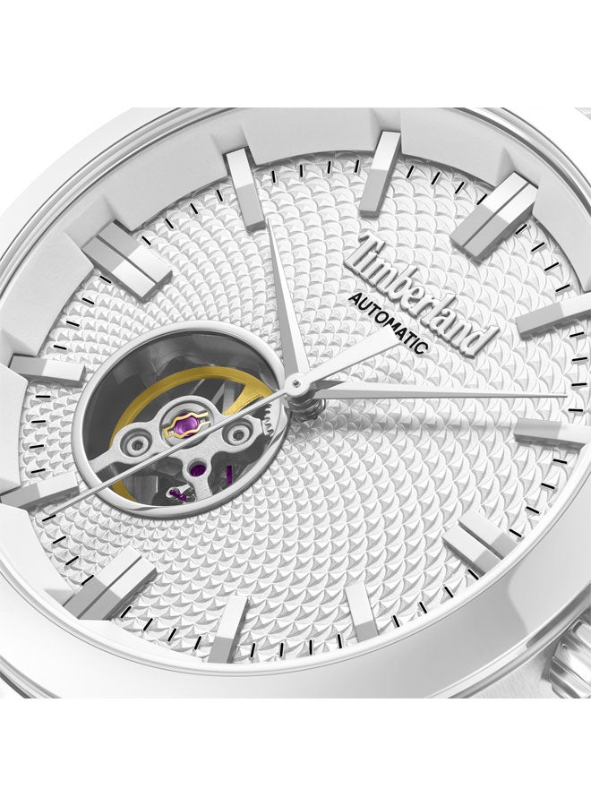 Timberland Men Lodgepole Grey Dial Stainless Steel Bracelet Automatic Watch for Men, 41mm - Image 4