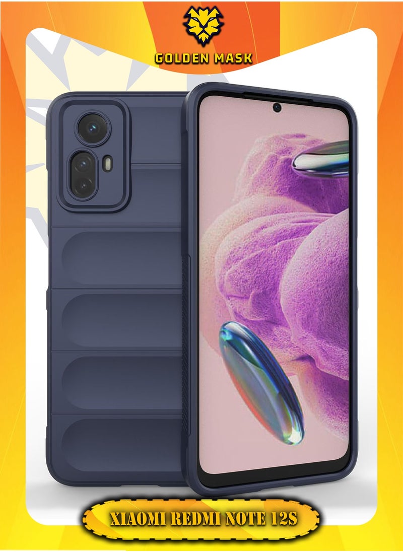 GOLDEN MASK Compatible With Xiaomi Redmi Note 12S Magic Case ShockProof (Dark Blue)  - Image 1