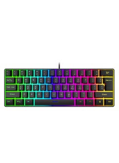 Houmt Computer Mechanical Keyboard 61-Keys Wired Waterproof RGB Backlit Gaming Keyboard for Work/Gaming Model K401  - Image 4