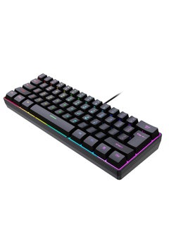 Houmt Computer Mechanical Keyboard 61-Keys Wired Waterproof RGB Backlit Gaming Keyboard for Work/Gaming Model K401  - Image 1