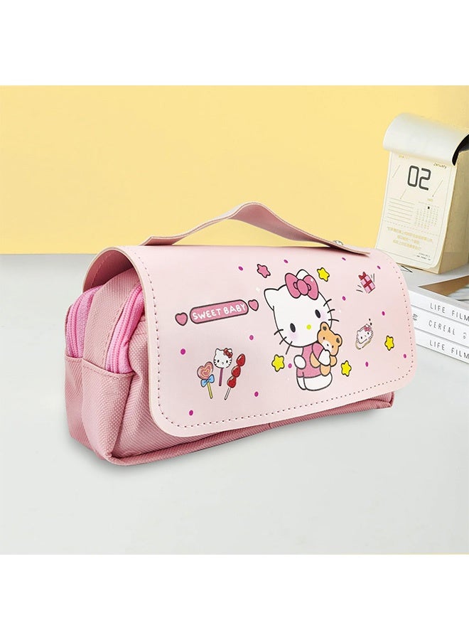 Hello Kitty Cute Pencil Pouch, Kawaii Big Pencil Case Cute School Supplies Is a Great Gift for Kids Offices and Schools Suitable for Girls Pencil Case  - Image 2