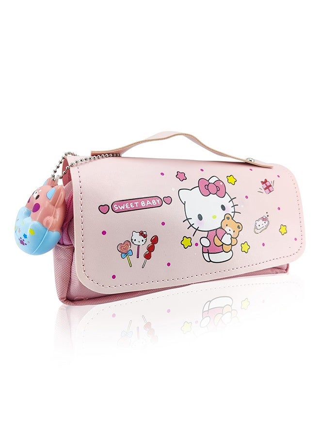 Hello Kitty Cute Pencil Pouch, Kawaii Big Pencil Case Cute School Supplies Is a Great Gift for Kids Offices and Schools Suitable for Girls Pencil Case  - Image 1