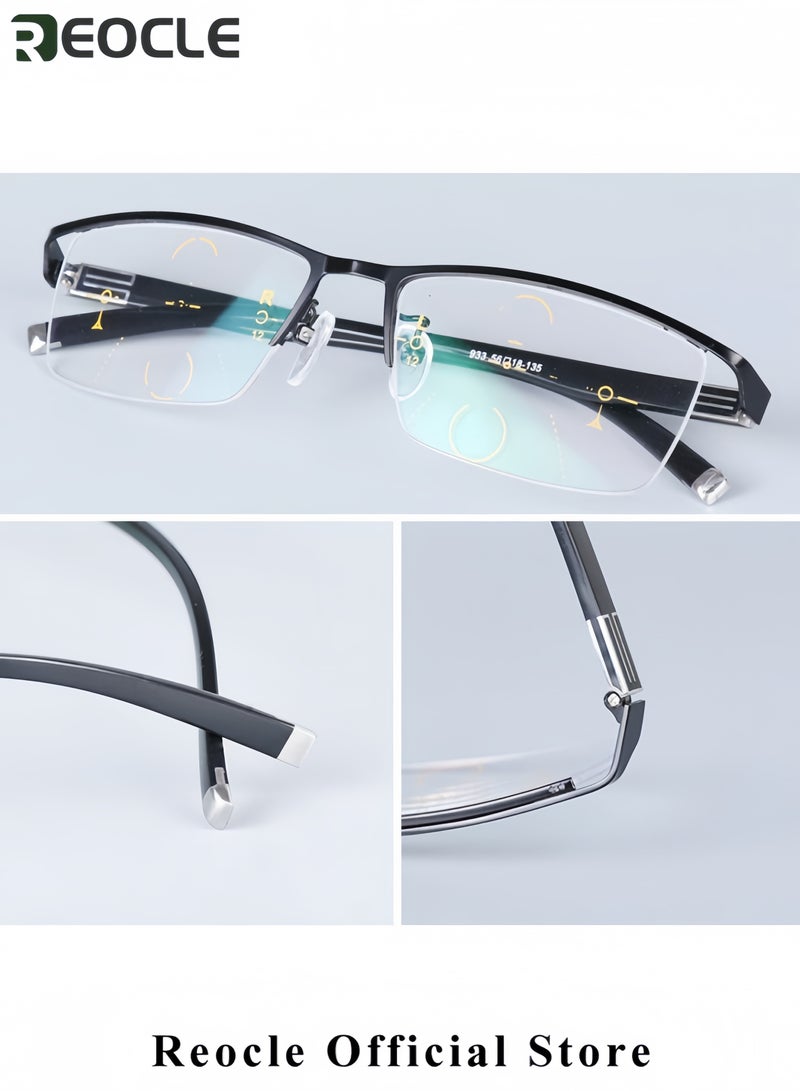 ريوكل نظارات قراءة حاسوبية متعددة التركيز تقدمية، نظارات قراءة فوتوكرومية تحجب الضوء الأزرق - Image 5