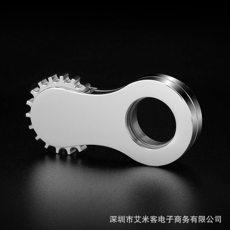Stainless Steel Fidget Spinner Ring King Serrated Edition - Image 3