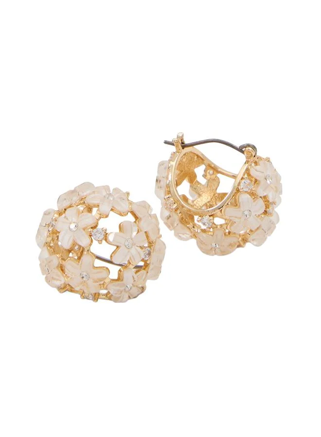 Aurallie Ladies White Earring