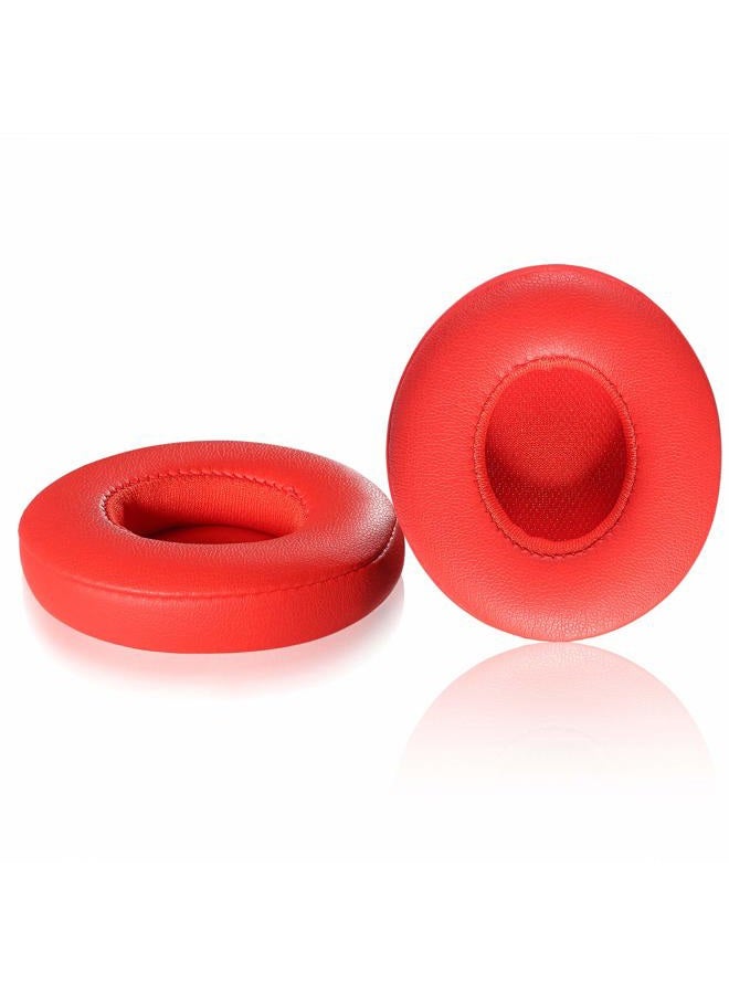 JARMOR Beats Solo 2.0/3.0 Replacement Earpads, JARMOR Memory Foam Ear Cushion Cover for Beats Solo 2.0/3.0 Wireless On Ear Headphones ONLY, Red - Image 1
