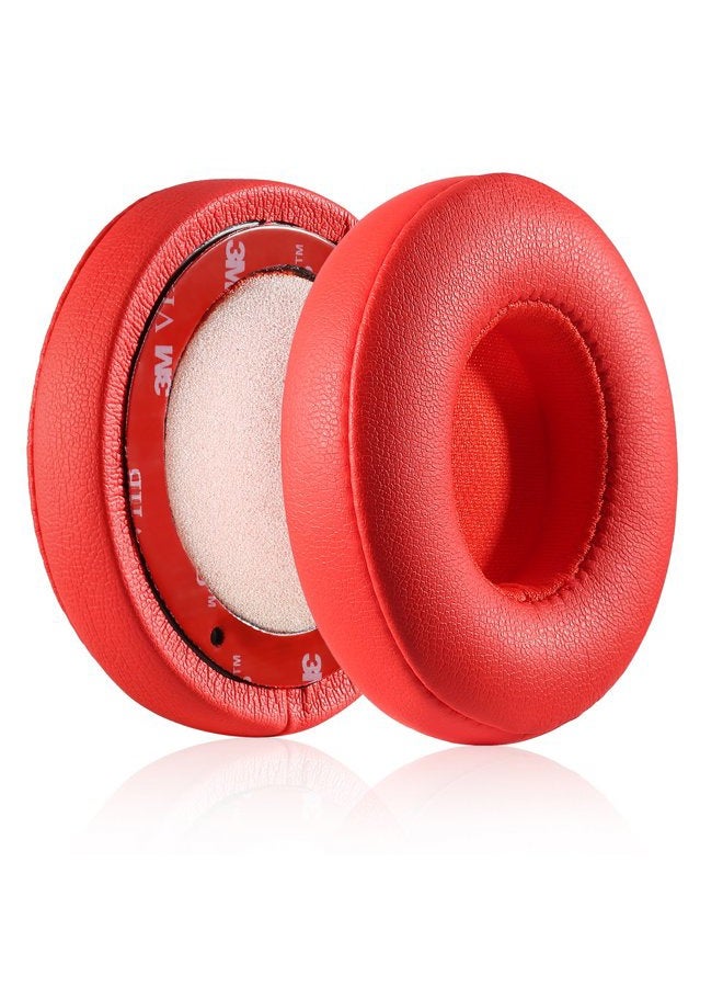 JARMOR Beats Solo 2.0/3.0 Replacement Earpads, JARMOR Memory Foam Ear Cushion Cover for Beats Solo 2.0/3.0 Wireless On Ear Headphones ONLY, Red - Image 4