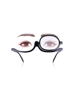 Generic Makeup Glasses with Magnify Eye,Rotating Makeup Glasses for Women Makeup Essential Tool(Black 350)  - Image 1
