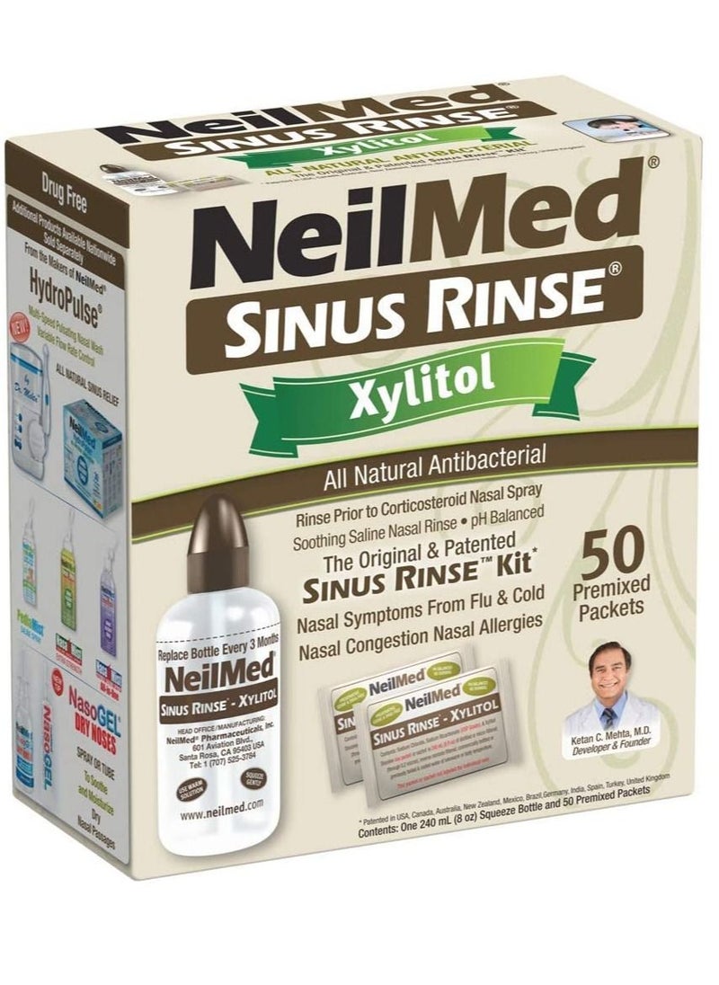 NeilMed Sinus Rinse Kit with Xylitol 50 Count  - Image 1