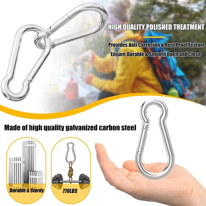 10pcs Heavy Duty Spring Snap Hooks 770Lbs M10 M4 Quick Release 1.57 Inch - Image 4