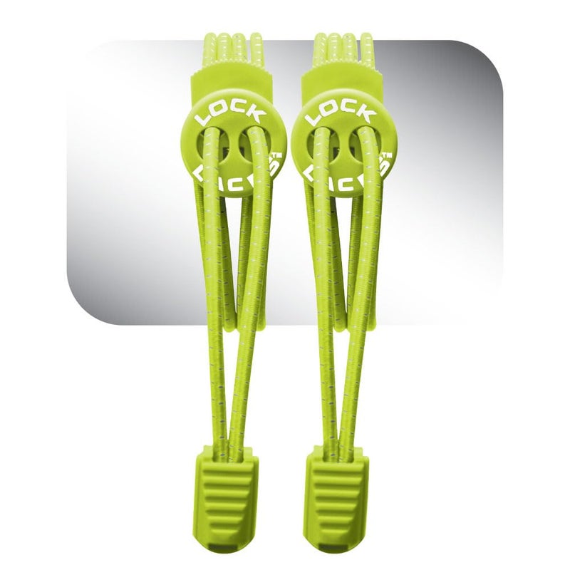 LOCK LACES (Elastic No Tie Shoelaces) (Green Apple, 48-Inch) - Image 1