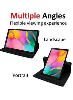 ELTRAZONE Samsung Galaxy Tab A7 10.4 2020 Case - 360 Degree Rotating Stand [Auto Sleep/Wake] Folio Leather Smart Cover Case for Samsung Tab A7 10.4 2020 Tablet [SM-T500/T505/T505N/T507](Black)  - Image 3