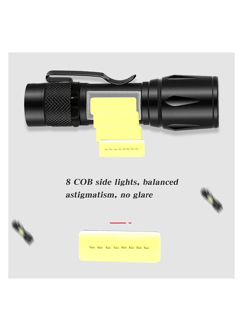ماركة غير محددة Multifunctional LED Flashlight Torch With Usb Charge - Black  - Image 2